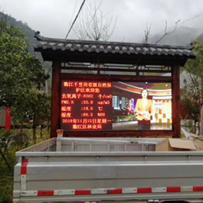 多站（zhàn）點數據視頻同時顯示負氧離子（zǐ）在線監（jiān）測（cè）係統